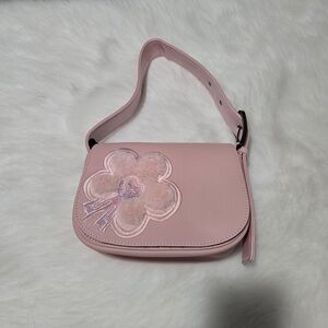 Pink Flower Shoulder Bag